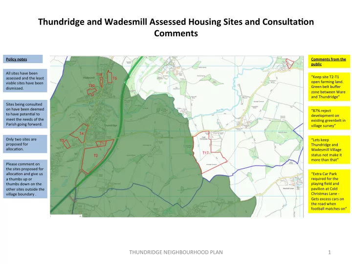 thundridge and wadesmill assessed housing sites and
