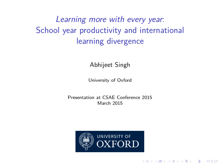 learning more with every year school year productivity