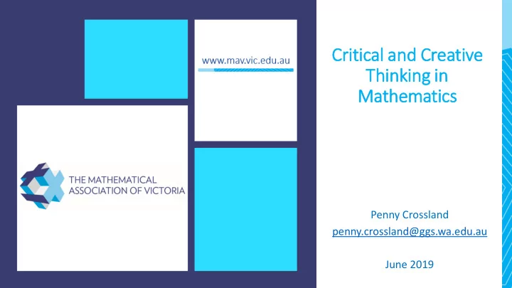 critical a and c d crea eative e thinking i in mathem
