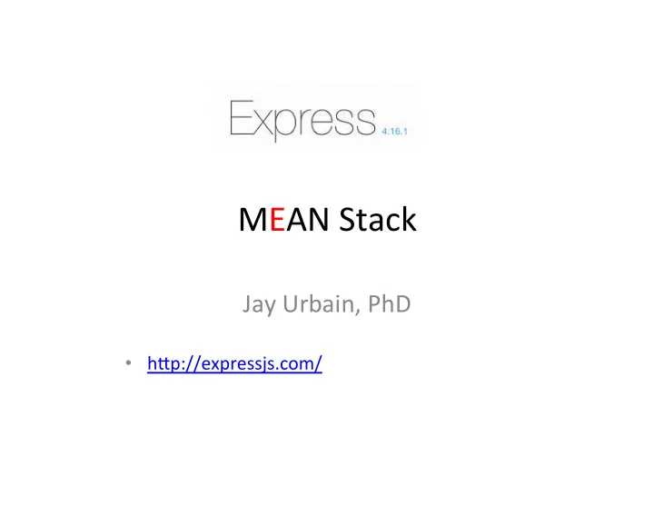 mean stack