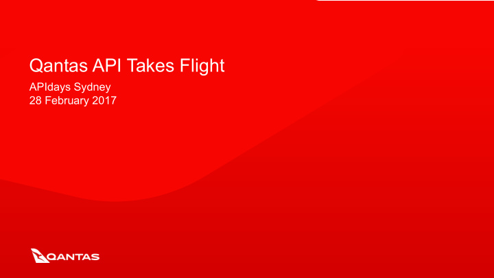 qantas api takes flight