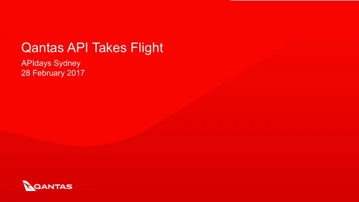 qantas api takes flight