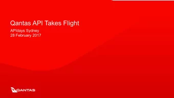 Qantas API Takes Flight  APIdays Sydney  28 February 2017  About Me  Jessica Lin    Manager,