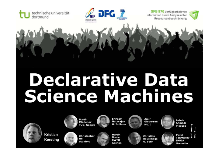 declarative data science machines