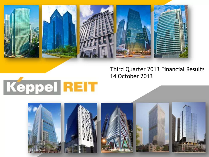 third quarter 2013 financial results 14 october 2013