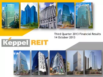 Third Quarter 2013 Financial Results  14 October 2013  1  Important Notice