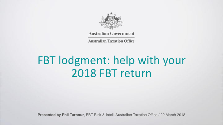 2018 fbt return