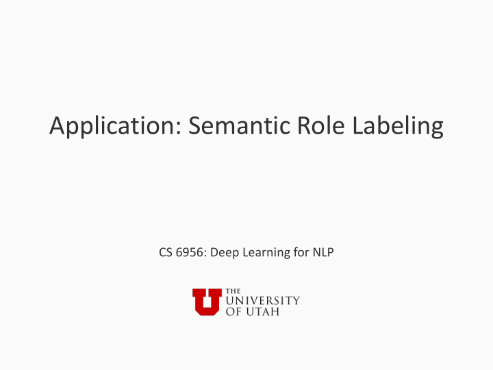 application semantic role labeling