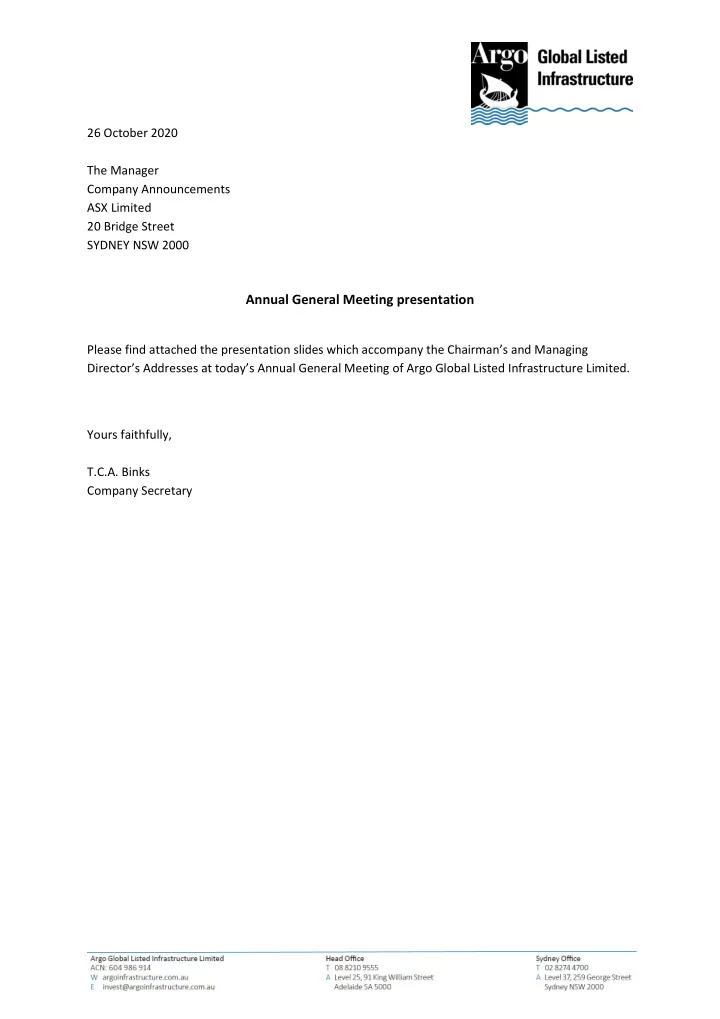 annual general meeting presentation