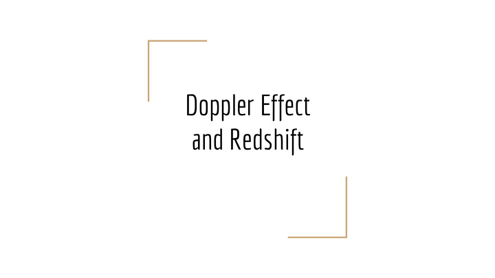 doppler effect and redshift wave properties