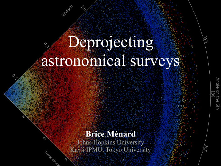 deprojecting astronomical surveys
