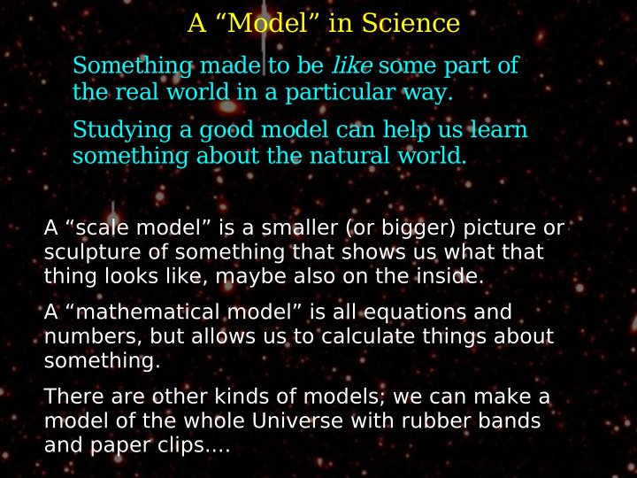 a model in science