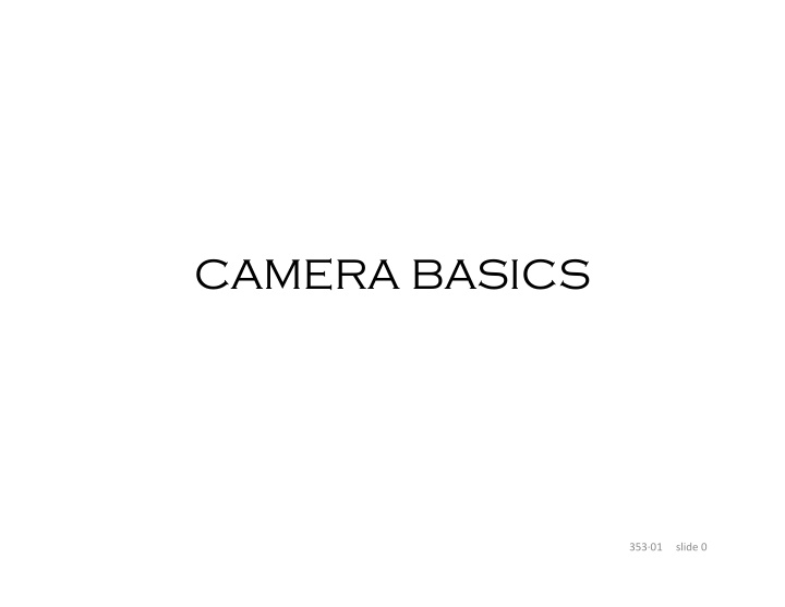 camera basics