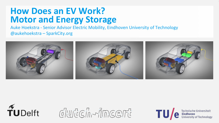 how does an ev work motor and energy storage