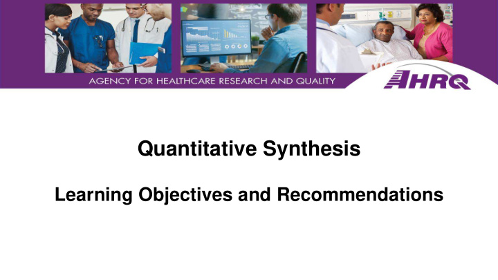 quantitative synthesis