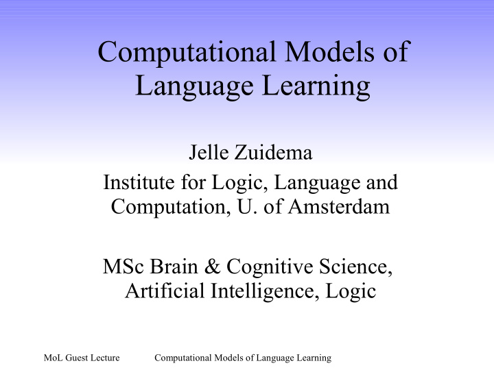 computational models of language learning