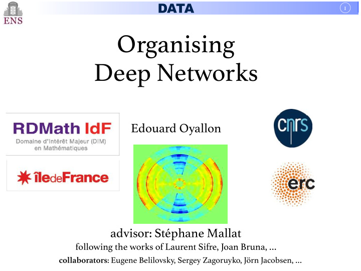 organising deep networks