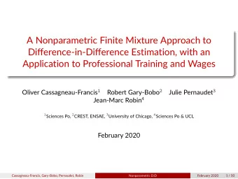 A Nonparametric Finite Mixture Approach to  Difference-in-Difference Estimation, with an