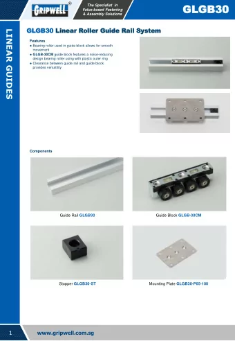 GL  GLGB  GB30  30  R  The Specialist  in  Value-based Fastening  &amp; Assembly Solutions  GLGB3
