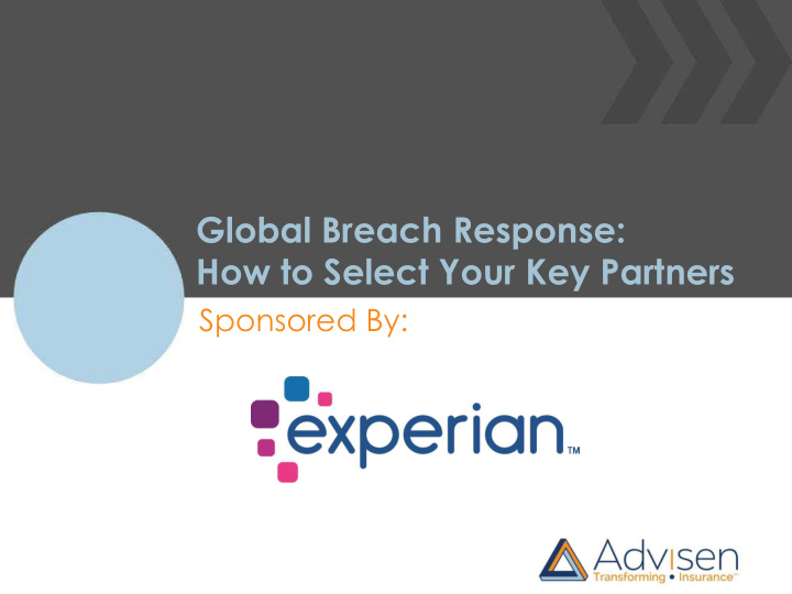 global breach response how to select your key partners