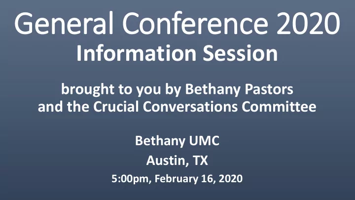 general conference 2020