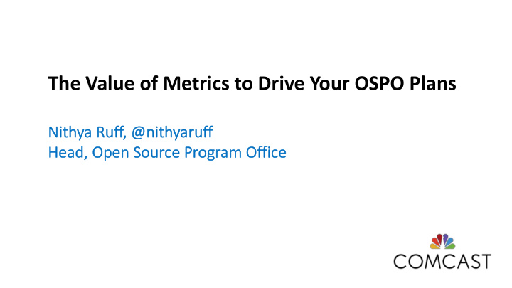 the value of metrics to drive your ospo plans