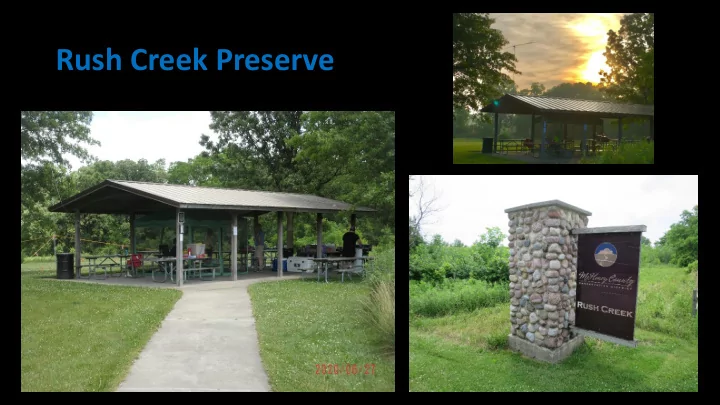 rush creek preserve setup teardown team cw station