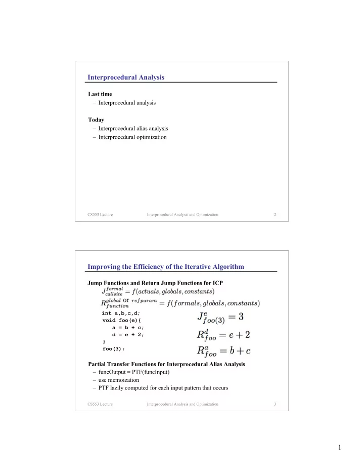 interprocedural analysis