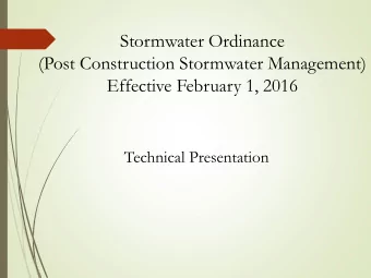 Effective February 1, 2016  Technical Presentation  NDEQ  Stormwater  Requirements  Stormwater