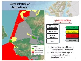 Demonstration of  Methodology  1.  Determine Confidence  of Hydrographic Holdings.  Measuring