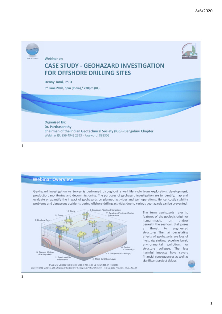 case study geohazard investigation for offshore drilling