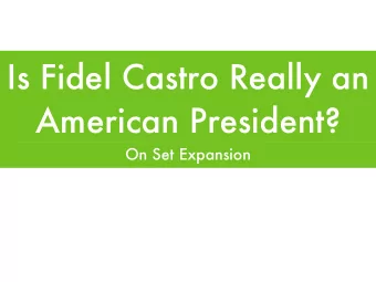Is Fidel Castro Really an  American President?  On Set Expansion  An Example  Google Sets  Google