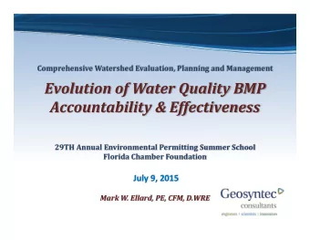 Evolution of Water Quality BMP  Accountability &amp; Effectiveness  29TH Annual Environmental
