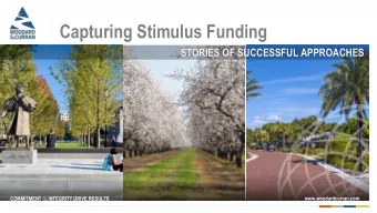 Capturing Stimulus Funding  STORIES OF SUCCESSFUL APPROACHES  www.woodardcurran.com COMMITMENT