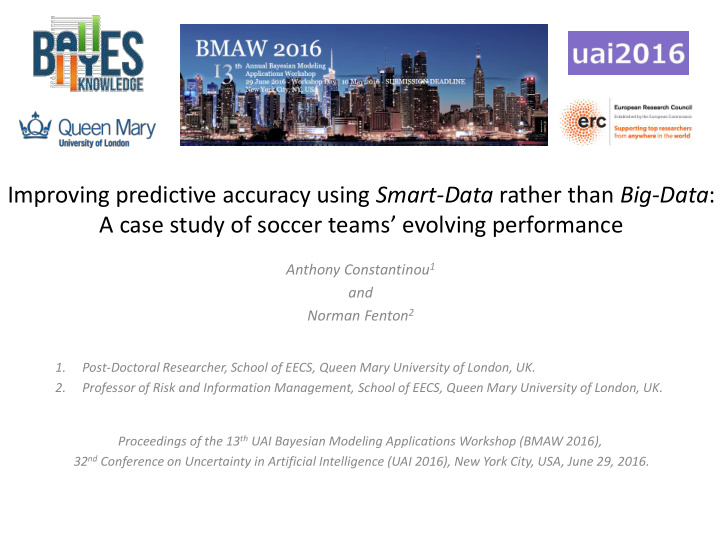 improving predictive accuracy using smart data rather