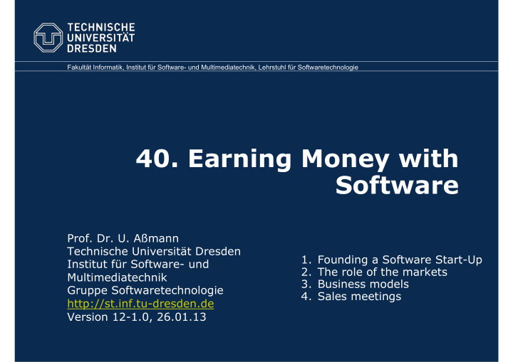 40 earning money with software