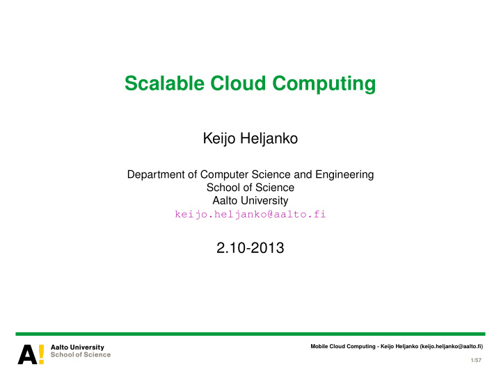 scalable cloud computing