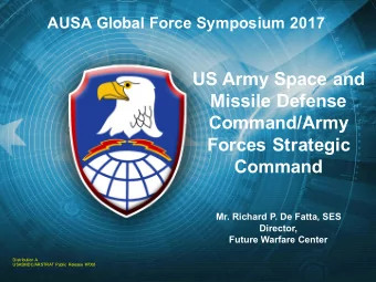 US Army Space and  Missile Defense  Command/Army  Forces Strategic  Command  USASMDC /  JFCC IMD