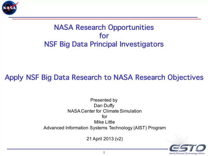 na nasa research o h opportuni unities fo for ns nsf b