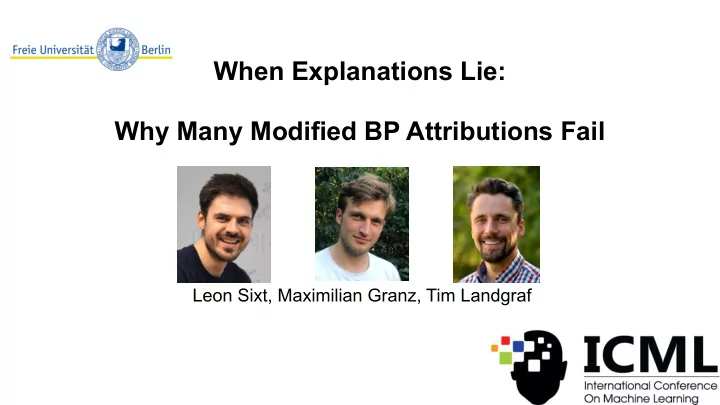 when explanations lie why many modified bp attributions