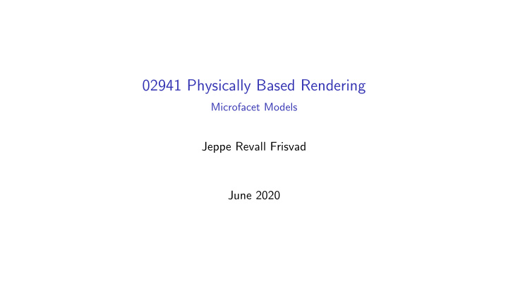 02941 physically based rendering