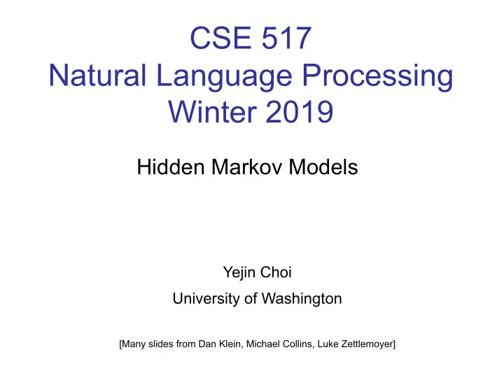 cse 517 natural language processing winter 2019