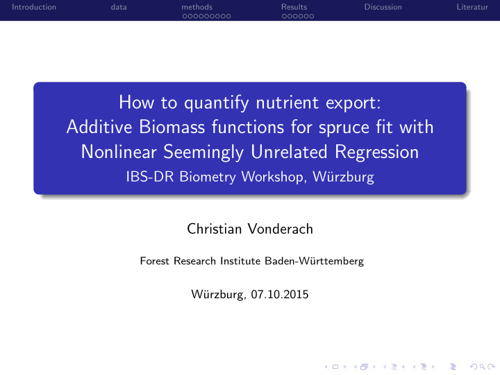 how to quantify nutrient export additive biomass