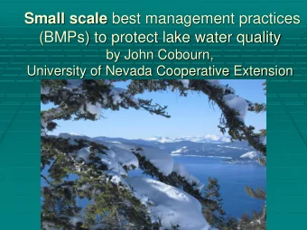 Greatest Threats to Water Quality  NUTRIENTS feed algae suspended in  water  FINE SEDIMENTS