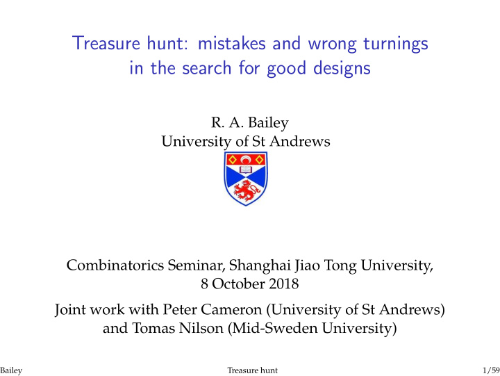treasure hunt mistakes and wrong turnings in the search
