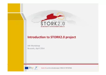 Introduc)on  to  STORK2.0  project    AAI  Workshop    Brussels,  April