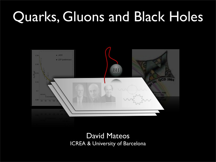 quarks gluons and black holes