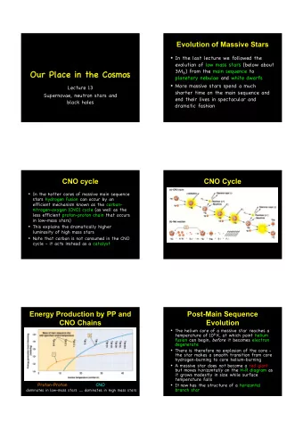 Our  Our Place  Place in  in the  the Cosmos  Cosmos  planetary nebulae and white dwarfs  More