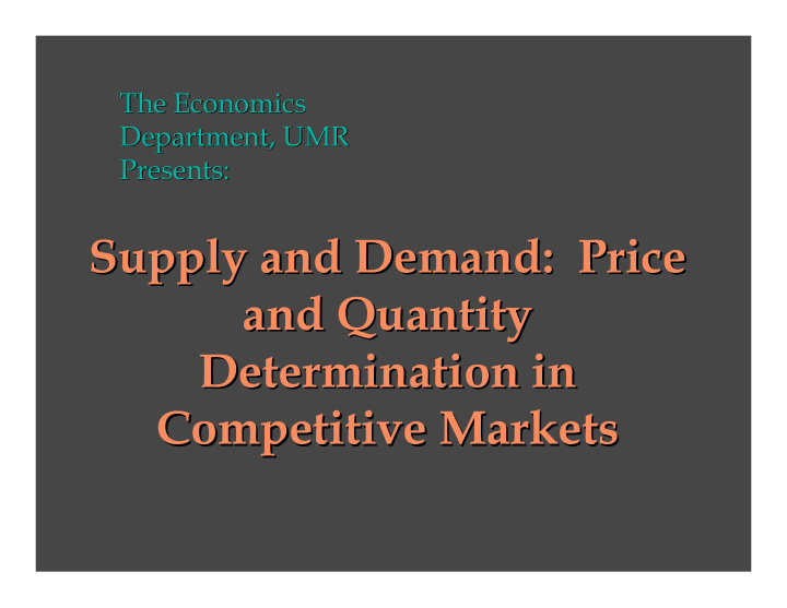 supply and demand price supply and demand price and