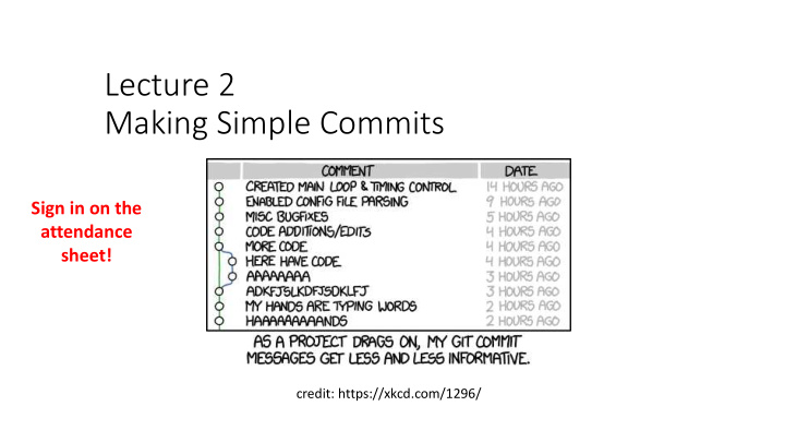 lecture 2 making simple commits